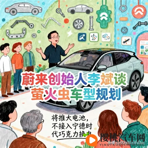 《蔚来李斌放大招！萤火虫车型规划新动向，大电池+独立换电》-3