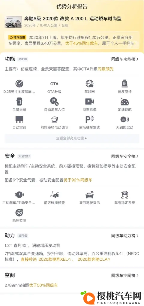 10万出头,圆你奔驰梦!20款A200L香槟色轿跑,一手车况!-1