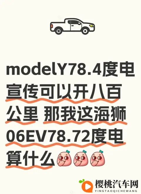 Model Y 和海狮 06EV ：电池容量差不多，续航差一倍？-1