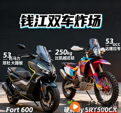 钱江双车炸场 550大踏板53匹+250kg 硬派ADV比凯越还轻 雅马哈慌了-3