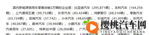 国内有17家车企新能源月销突破2万辆 鸿蒙和小米在列-2