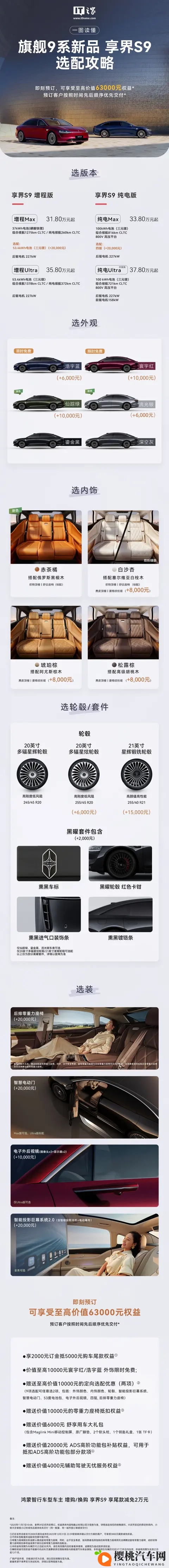 鸿蒙智行旗舰 9 系新车享界 S9 选配内容 _ 权益公布-2