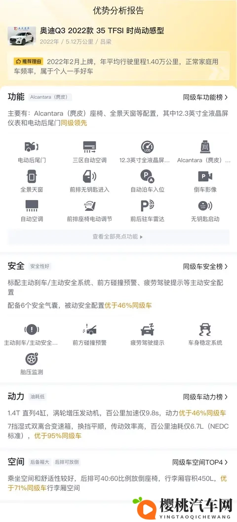 22年奥迪Q3,白色时尚动感型,一手车17万内拿下!-3