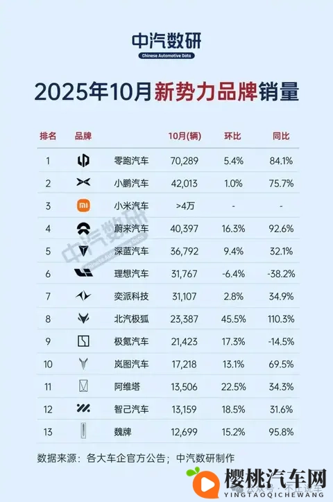 10月车市销量榜:比亚迪、吉利、奇瑞领跑,新能源渗透率持续攀升-2