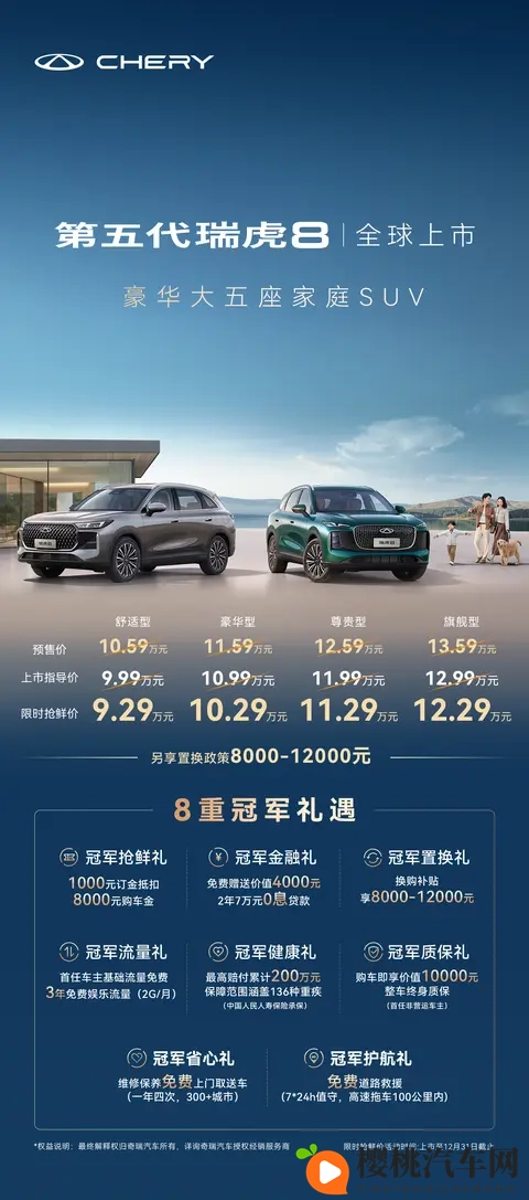 第五代瑞虎8上市，限时售929万起，双外观可选-2