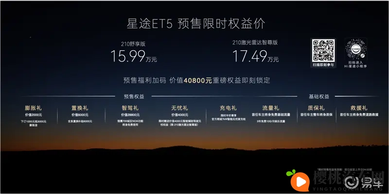 星途ET5 1599万预售！猎鹰智驾+保时捷底盘真香-1
