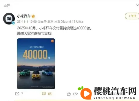 新势力10月交付成绩单:小米蔚来等破4万辆,理想下滑-2