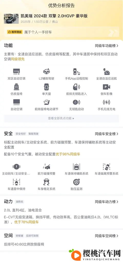 准新一手丰田凯美瑞：2024款双擎，15万公里，省油代步优选-3