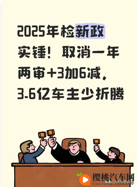 2025年检新政实锤!取消一年两审+3加6减,36亿车主少折腾-1