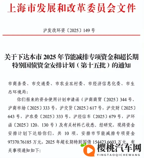 10项！共15多亿，上海2025年节能减排和超长期特别国债安排项目-2