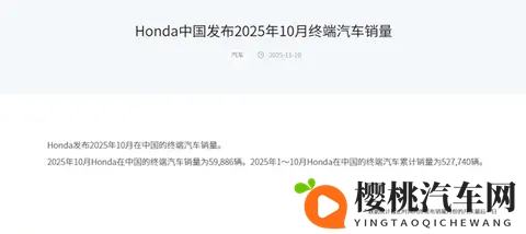 神车飞度月销量只剩十几台！本田10月销量下降206%-1