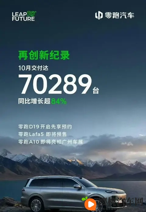 10月新势力交付战报:零跑破7万领跑,小米小鹏均超4万紧随其后-1