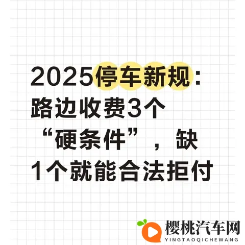 2025停车新规：路边收费3个“硬条件”，缺1个就能合法拒付-1