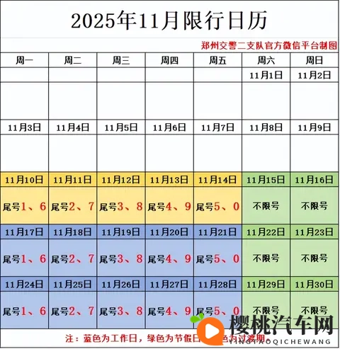 2025最新郑州车主注意！机动车限行措施下周开始，这些细节请查收-1