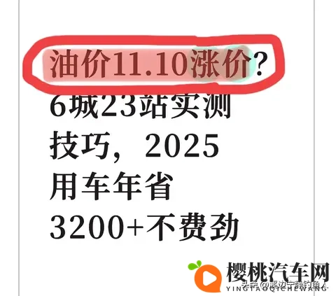 油价1110涨价?6城23站实测技巧,2025用车年省3200+不费劲-1
