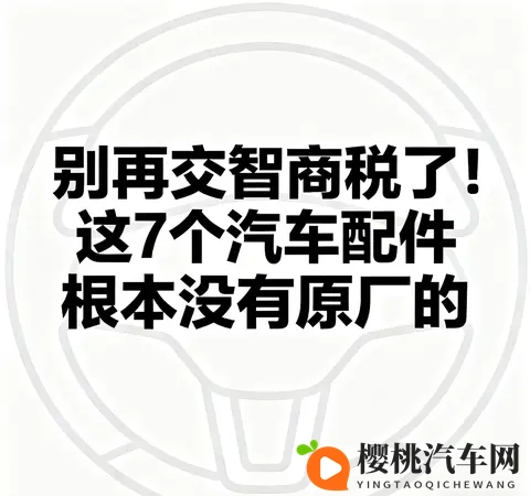 别再交智商税了!这7个汽车配件根本没有原厂的-2