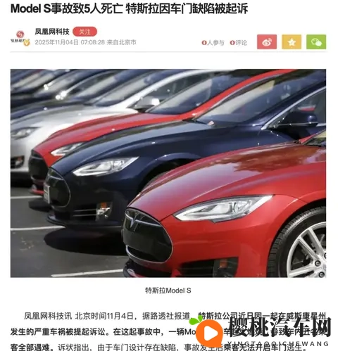碰撞起火、车门打不开致5死!特斯拉遭起诉-1